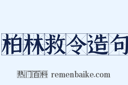 柏林救令造句是什么意思的图片